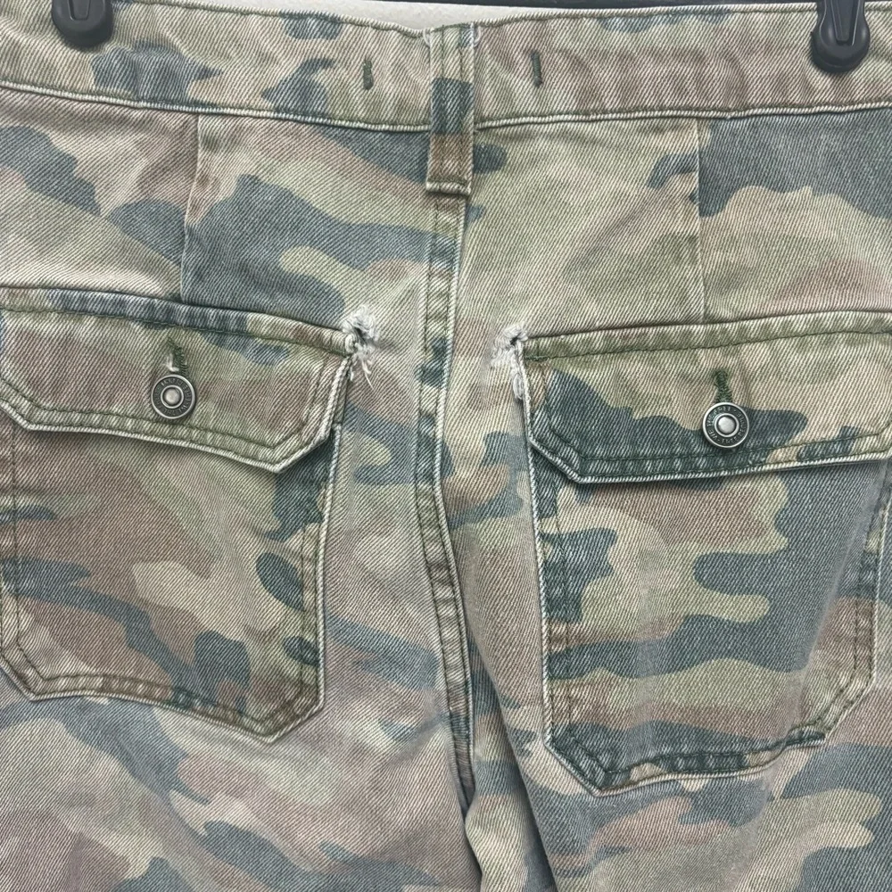 Free People Jeans Camo Remy Cropped Wide Leg High Rise - Picture 10 of 15